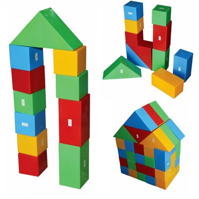 60 Parça Eğitici Plastik Bloklar